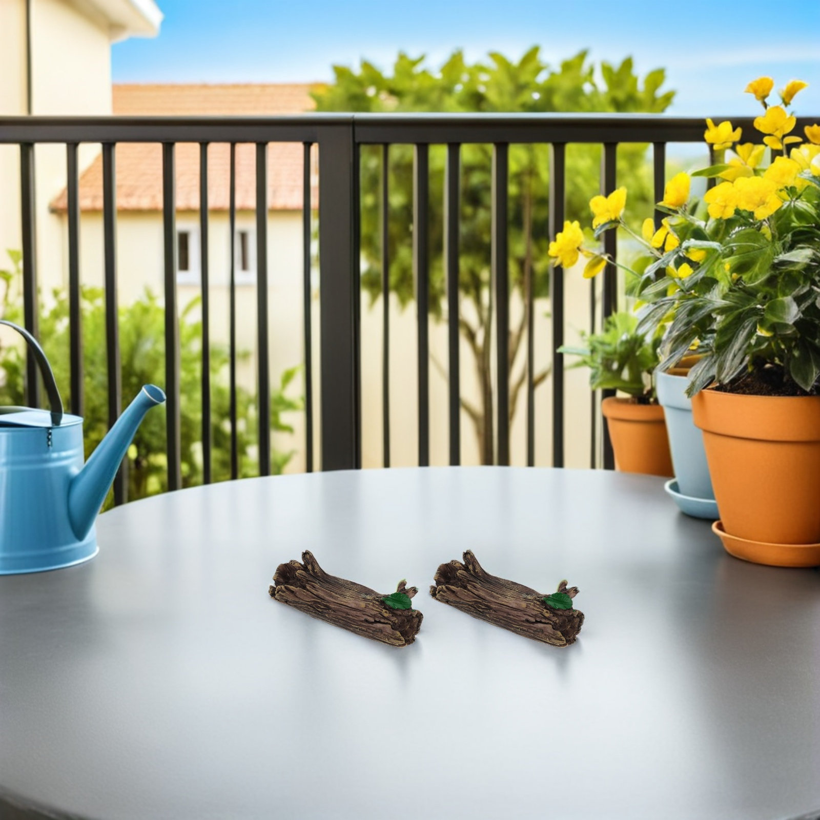 4Pcs Mini Resin Tree Stump For - огляд і ціна Mini Bonsai Zen Garden
