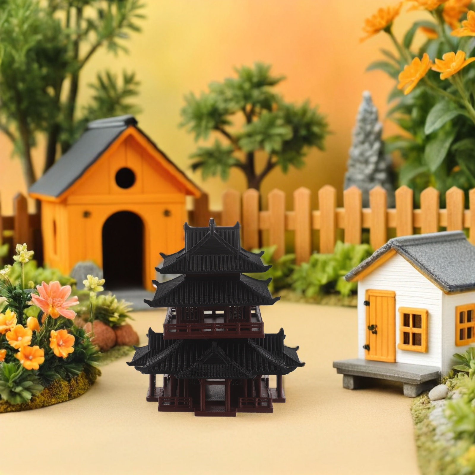 Mini Pagoda Ancient Building O - огляд і ціна Mini Bonsai Zen Garden