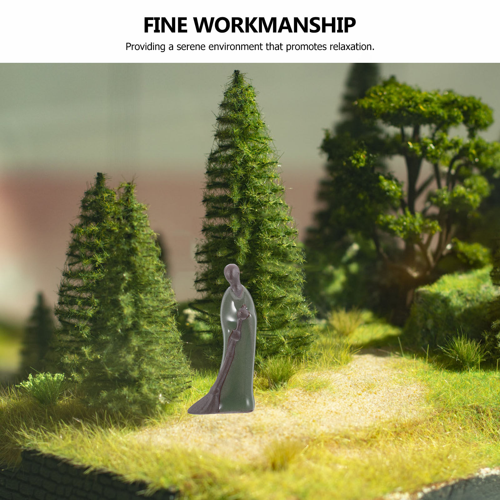 Mini Zen Monk Ceramic Statue f - огляд і ціна Mini Bonsai Zen Garden