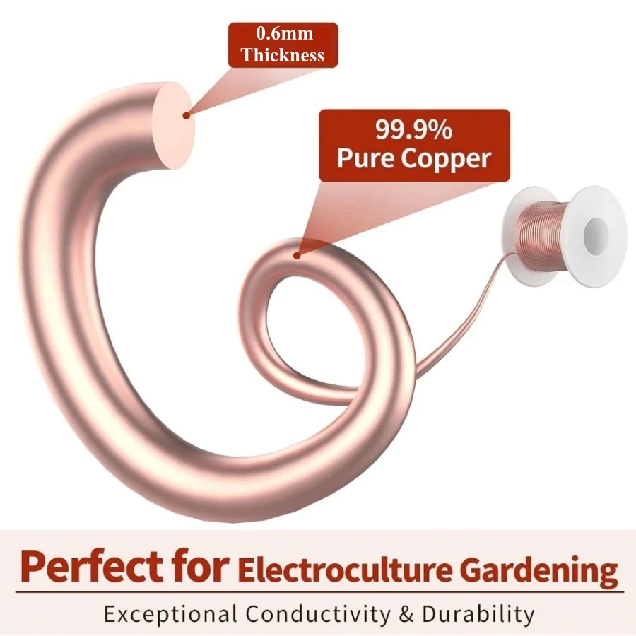 20m/65ft Electroculture Garden - огляд і ціна Copper Wire Roll