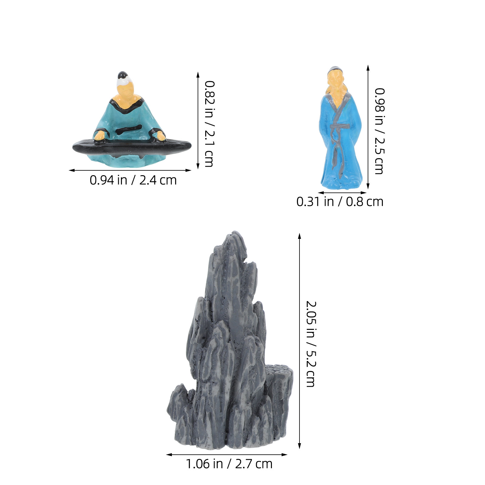 9Pcs Mini Resin Ancient Chines - огляд і ціна Mini Bonsai Zen Garden