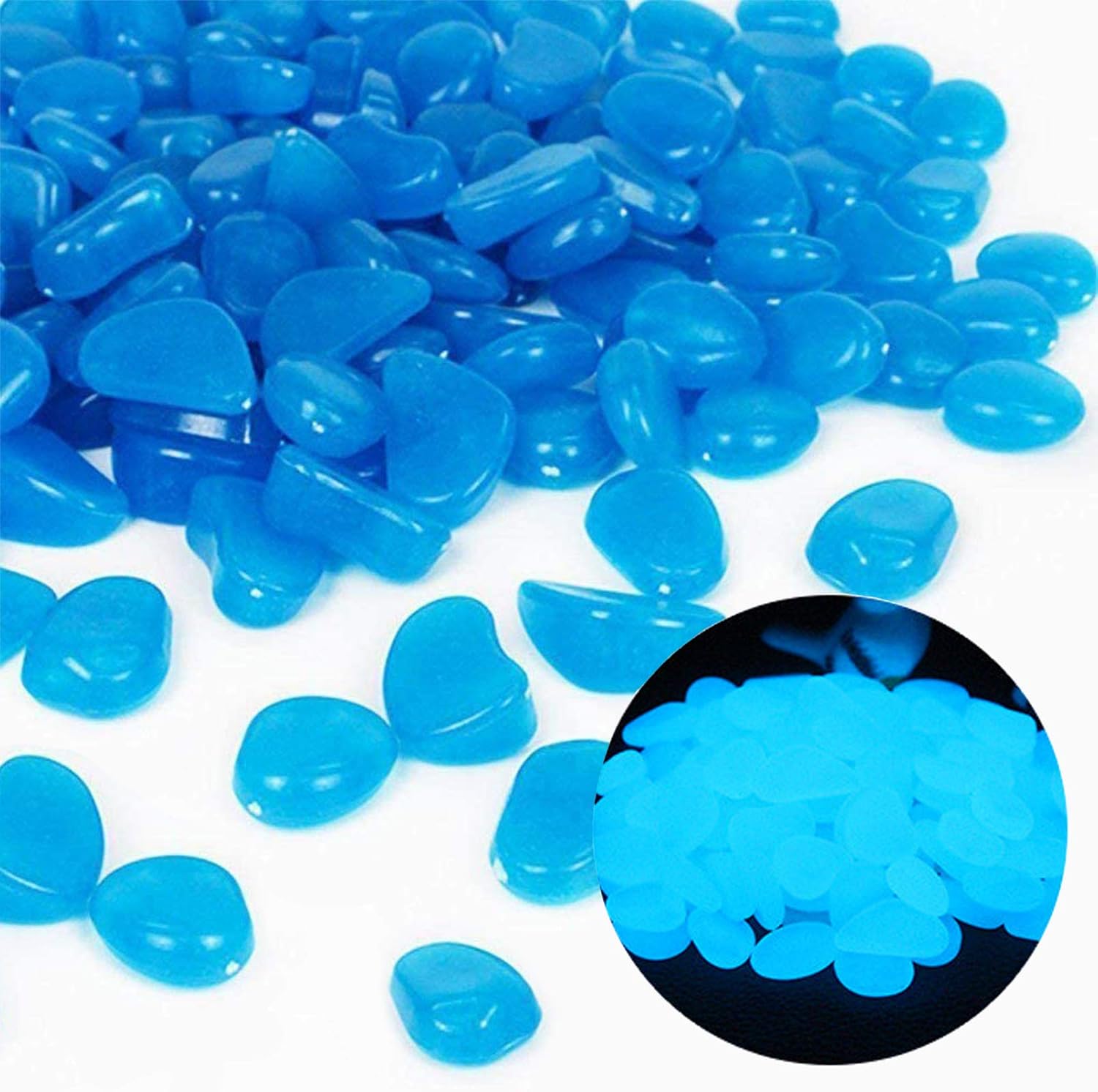 Fish Tank Rocks Glow Blue Pebb - огляд і ціна Bonsai Garden Accessories