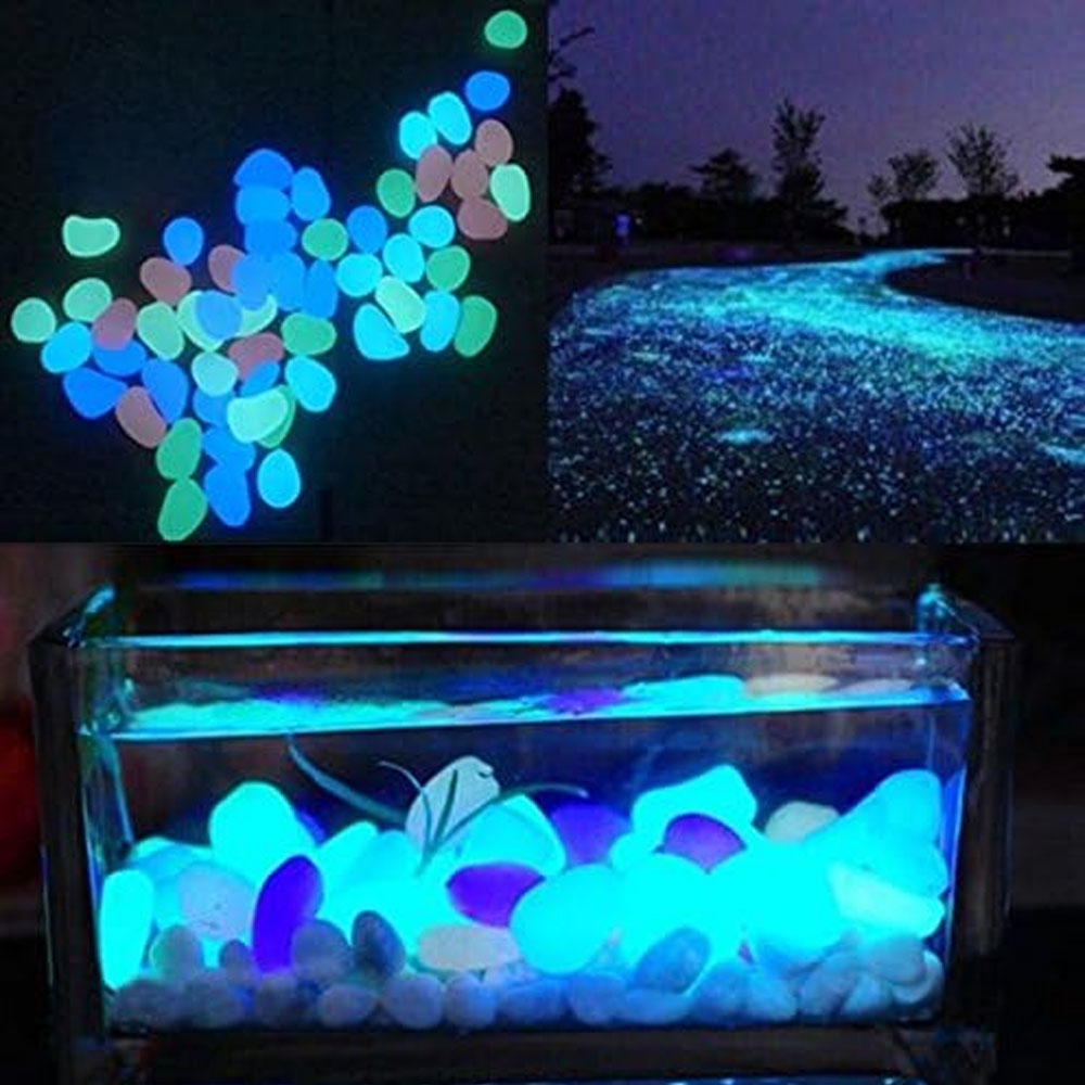 Fish Tank Rocks Glow Blue Pebb - огляд і ціна Bonsai Garden Accessories