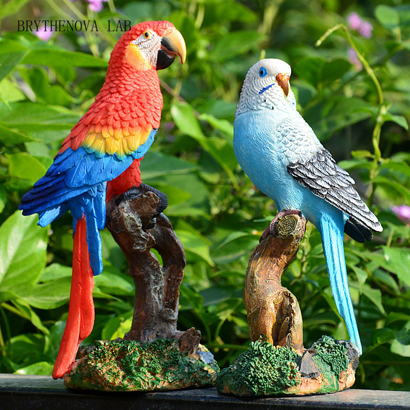 Resin Parrot Statue Ornament O - огляд і ціна Bonsai Garden Wall