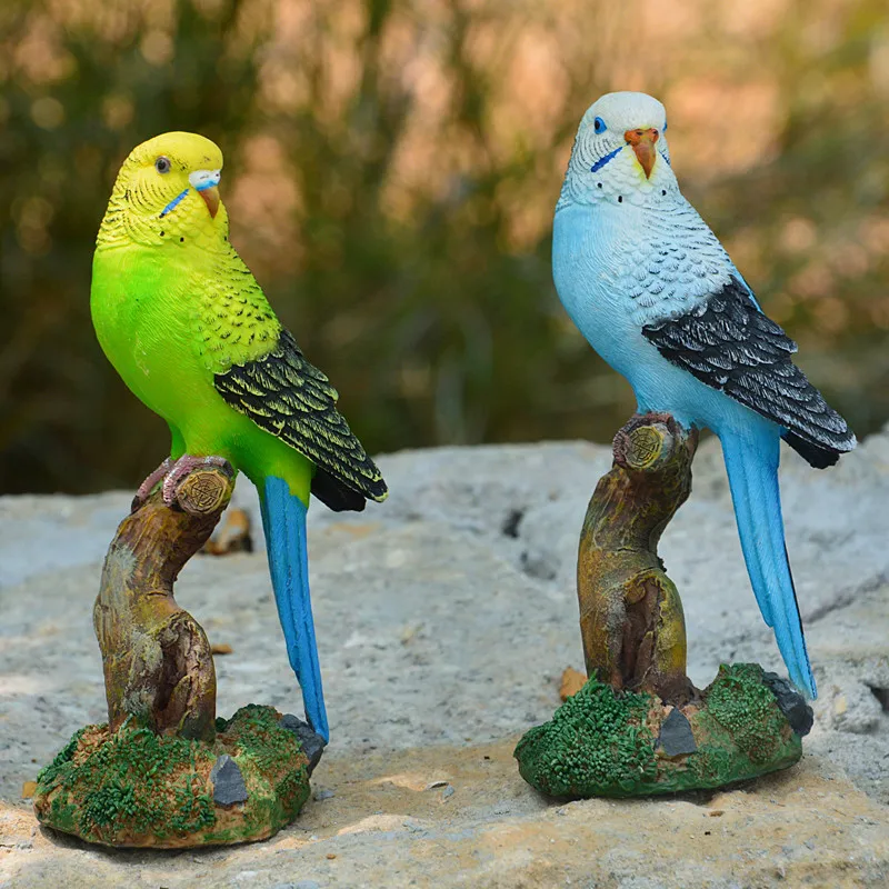 Resin Parrot Statue Ornament O - огляд і ціна Bonsai Garden Wall