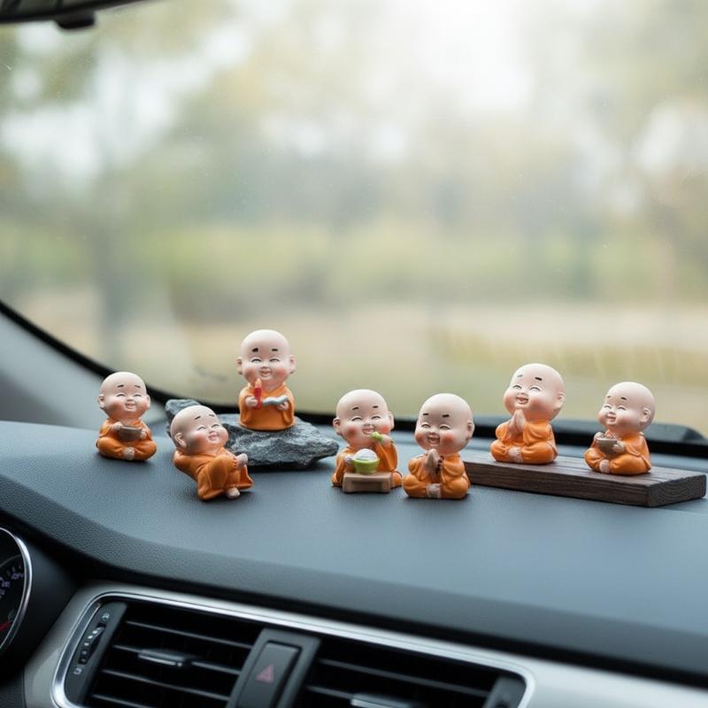 Hot 1pc Resin Mini Monk Figuri - огляд і ціна Mini Bonsai Zen Garden
