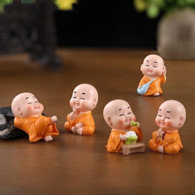 Hot 1pc Resin Mini Monk Figuri - огляд і ціна Mini Bonsai Zen Garden