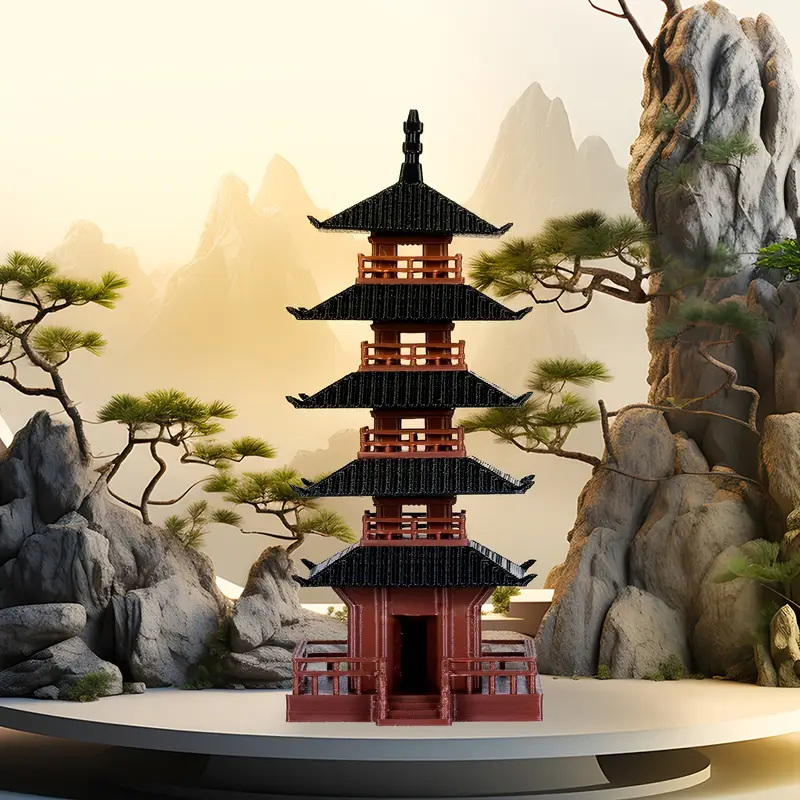 1pc Mini Pagoda Statue Chinese - огляд і ціна Mini Bonsai Zen Garden