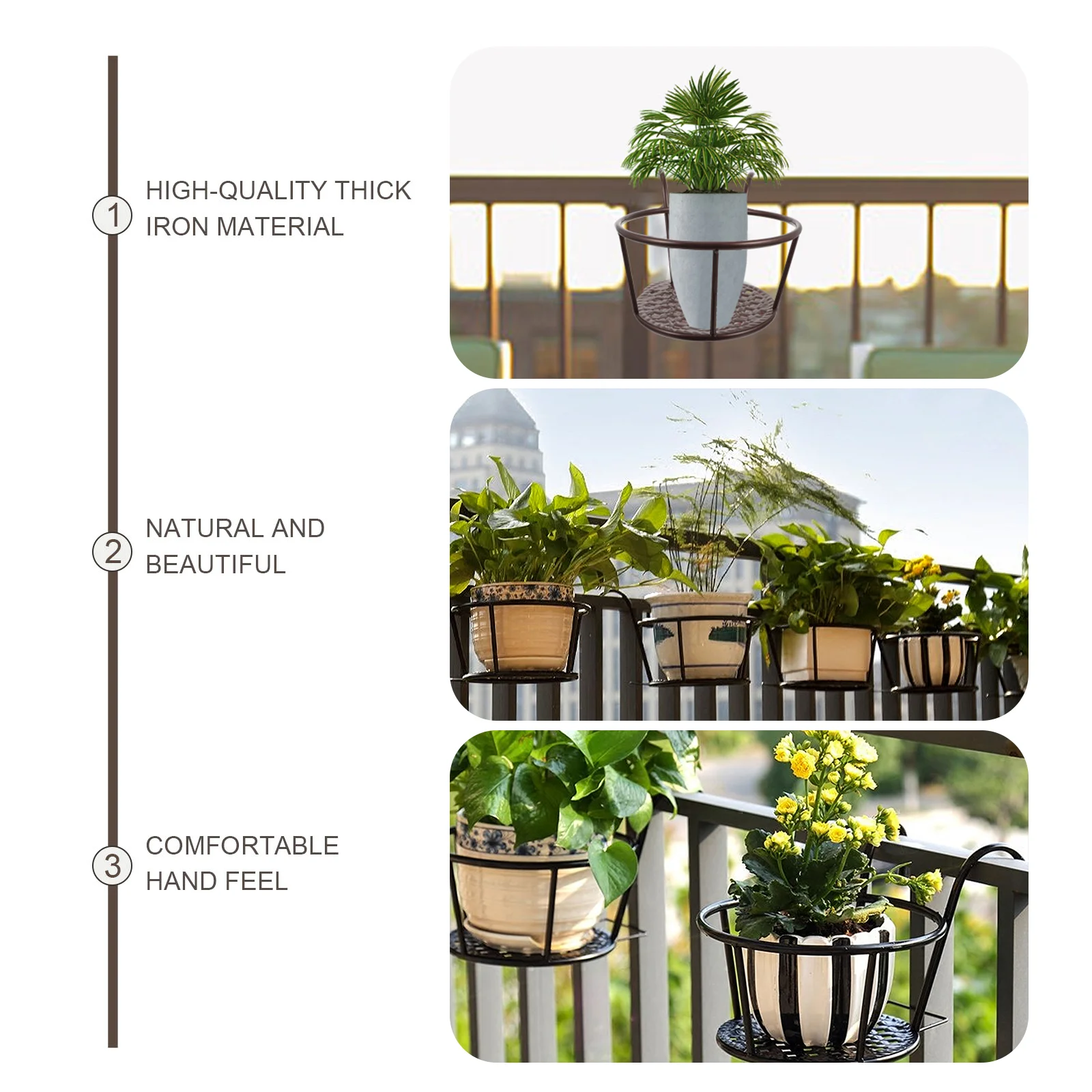 2 Pcs Iron Flower Pot Stand Wa - огляд і ціна Bonsai Garden Wall