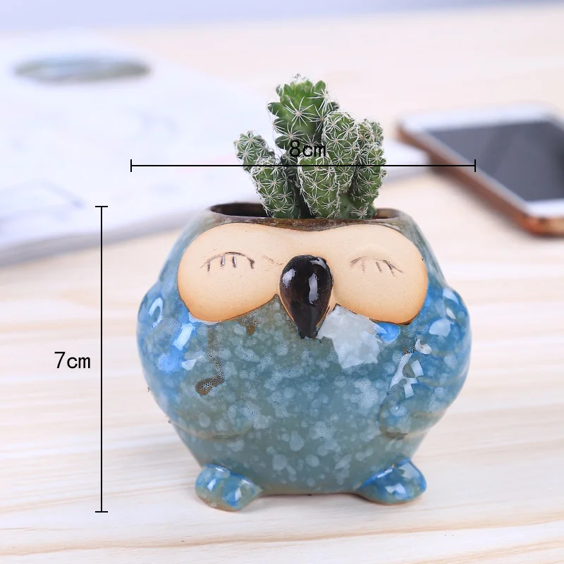 Mini Ceramic Owl Succulent Pla - огляд і ціна Bonsai Garden Wall
